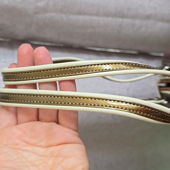 NWT Vintage Alaluna 1990s Brown & Tan Leather Football Retro Rare Y2K Mini Bag - Picture 9 of 9